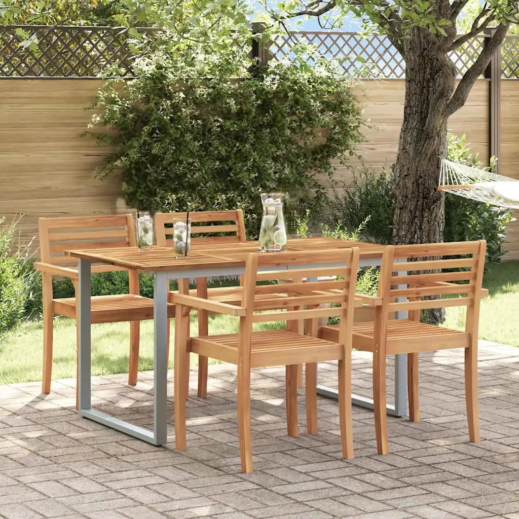 Tavolo da Giardino Grigio 140 x 80 x 75 cm 4010594