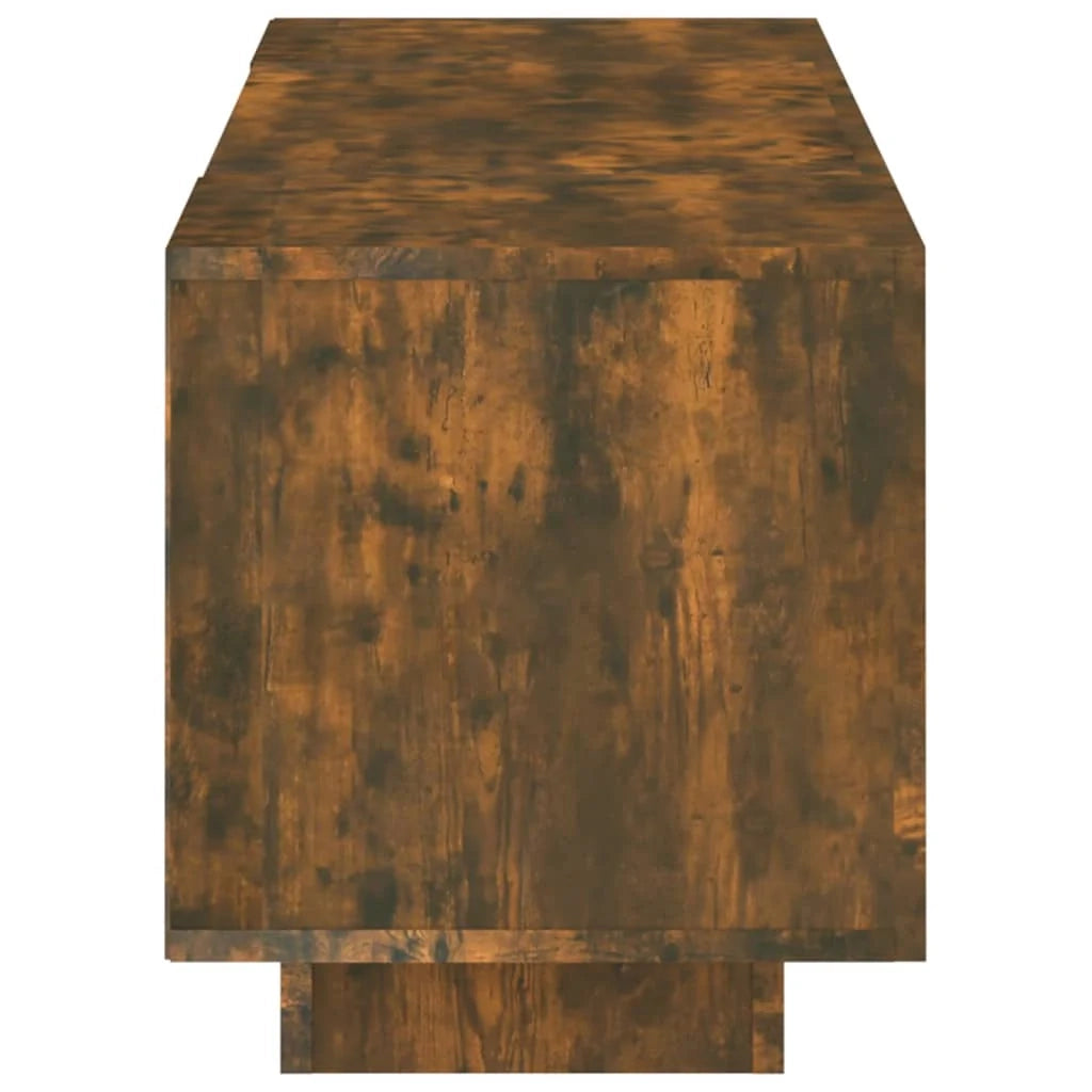 Mobile TV multimediale scaffale TV credenza mobile TV per sala da pranzo soggiorno camera da letto con luci a LED rovere affumicato 160 x 35 x 40 cm marrone 02_0026724