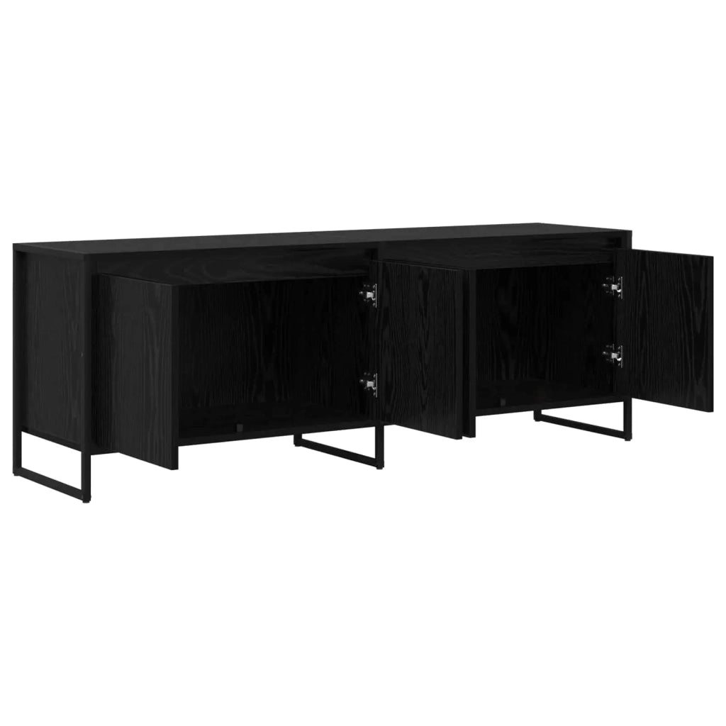 Mobile TV Rovere Nero 140 x 36 x 49.5 cm Legno multistrato 886510