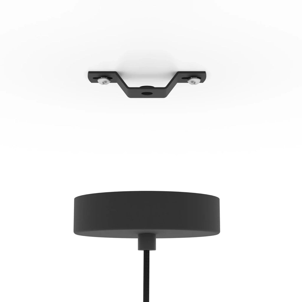 Sospensione Industrial-Nordico Acciaio Nero E Oro 1 Luce E27 D.23,5Cm