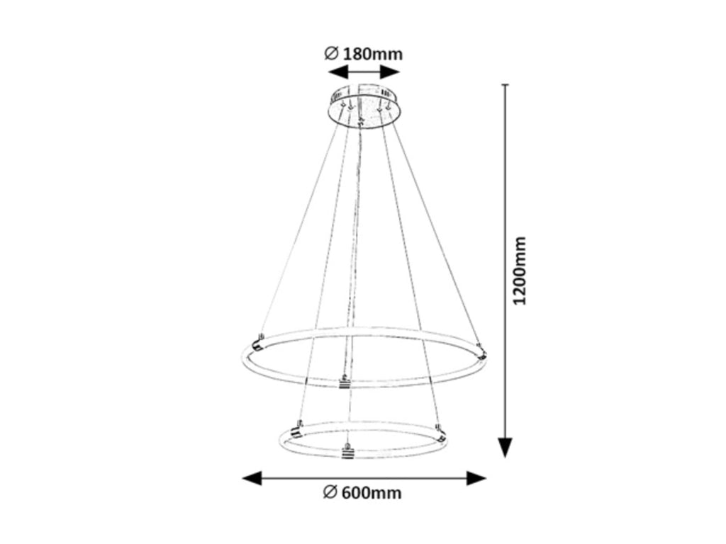Lampadario LED telecomando dimmerabile 55W cromo Irelia Rabalux