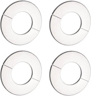 Copertura per tubo 4 pezzi - Acciaio inossidabile - Flangia per parete spaccata - Piattaforma a rosone rotondo - 91mm di diametro - Installazione rapida - Flangia per parete