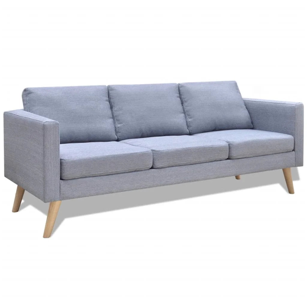 Set di divani a 2 posti per soggiorno/salotto/arredamento della casa e set di divani a 3 posti in tessuto grigio chiaro 02_0020260