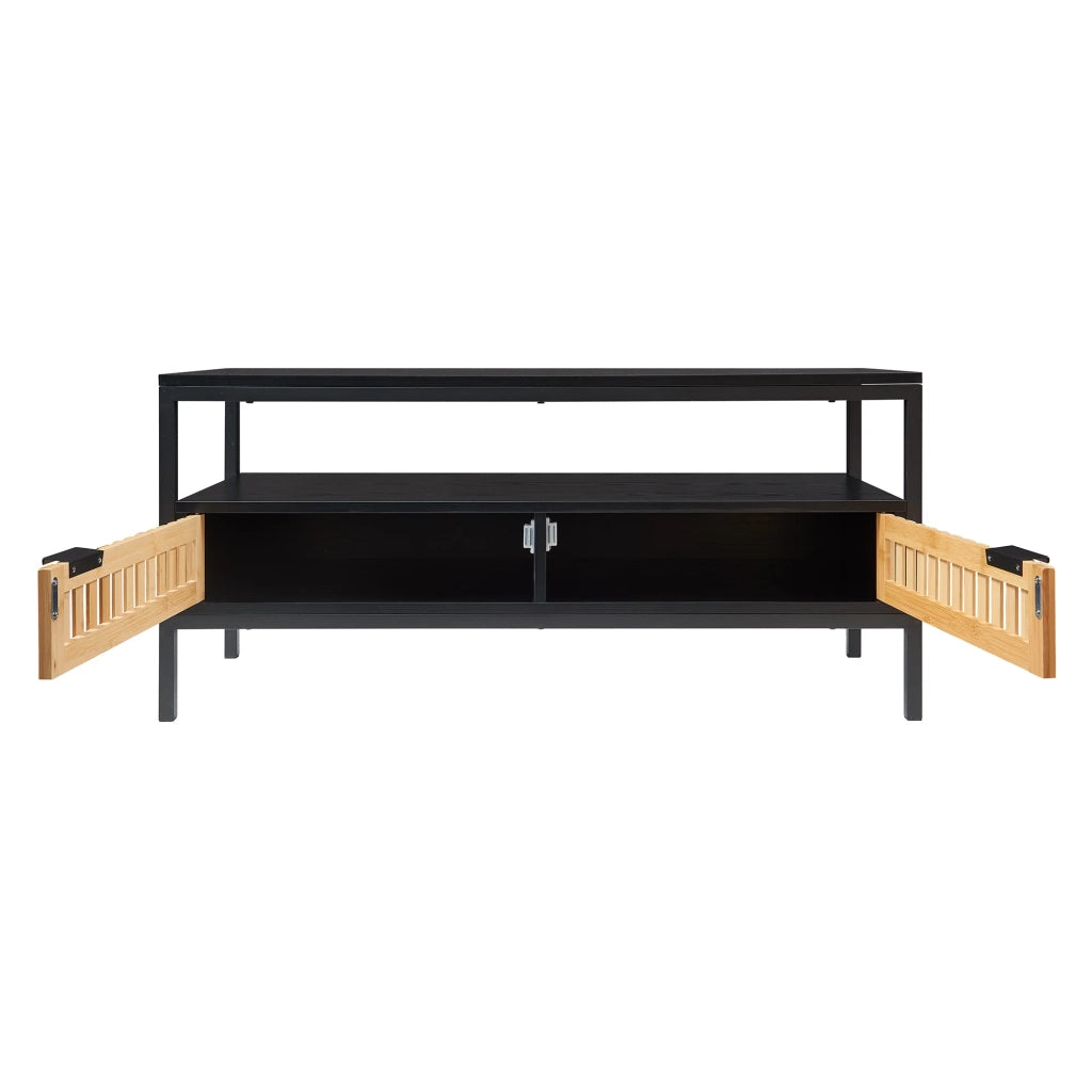 Tavolino da caffè consolle laterale 100 x 40 x 48 cm MDF nero 03_0010819