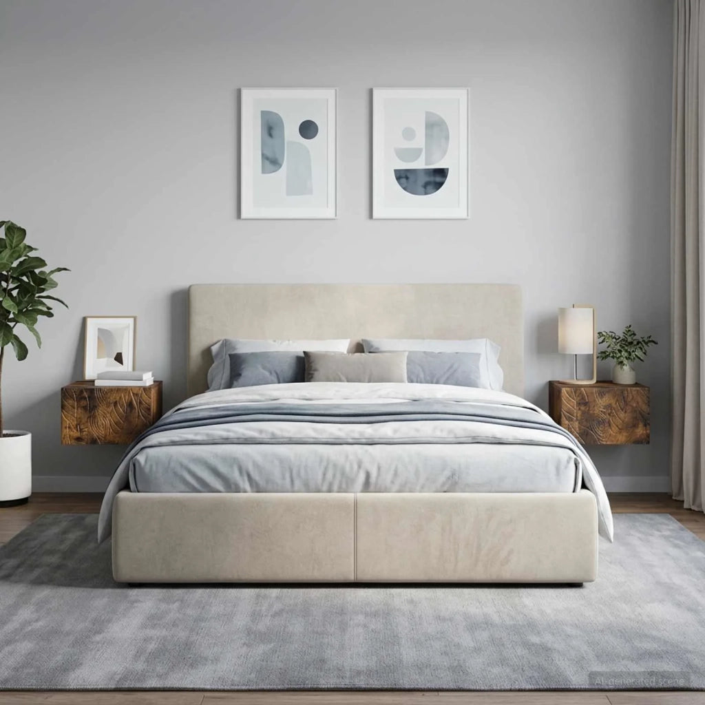 Mobiletto da notte a muro 2 pcs Rovere Fumo 49 x 34,5 x 20 cm 898796
