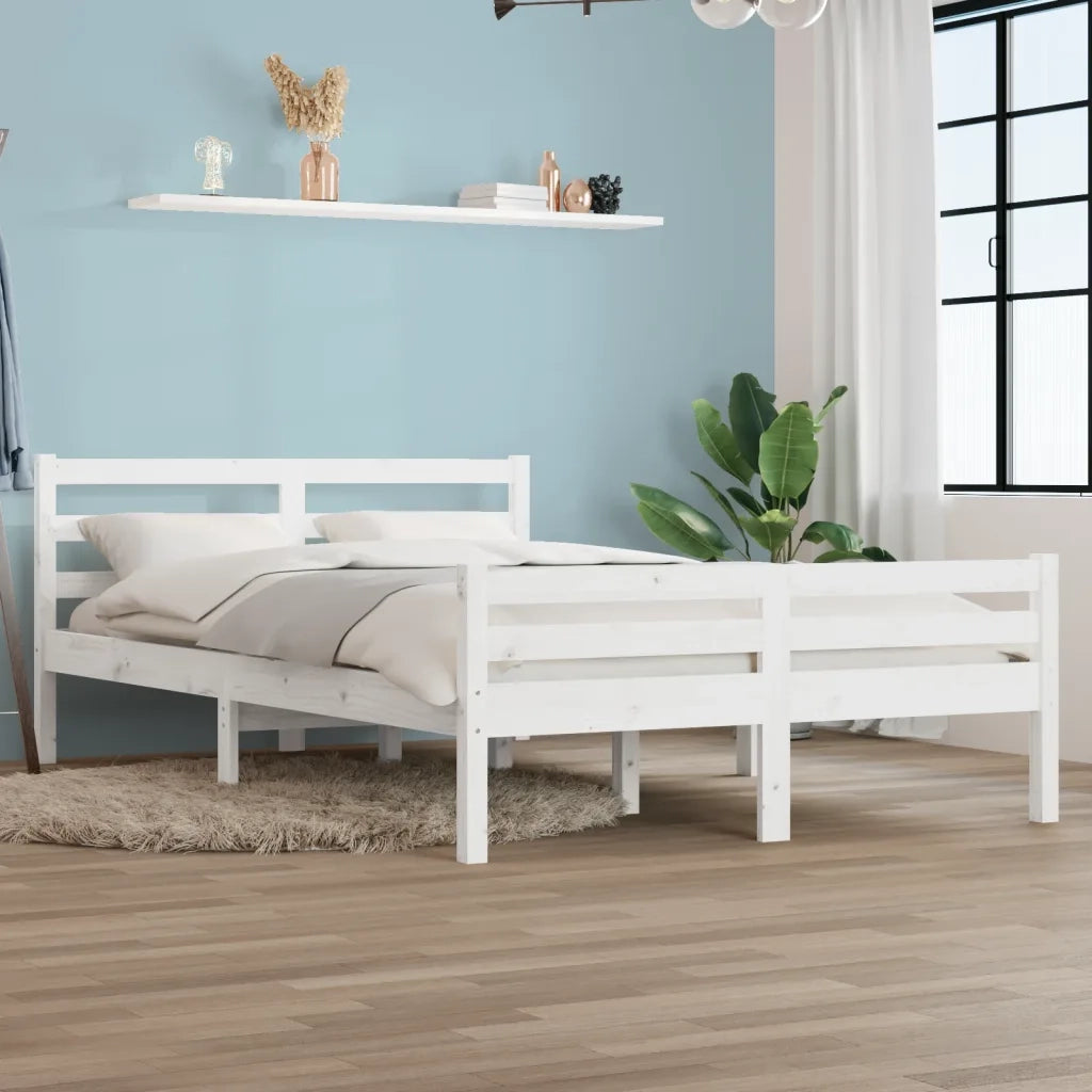 Giroletto Bianco in Legno Massello 135x190 cm Double 814795