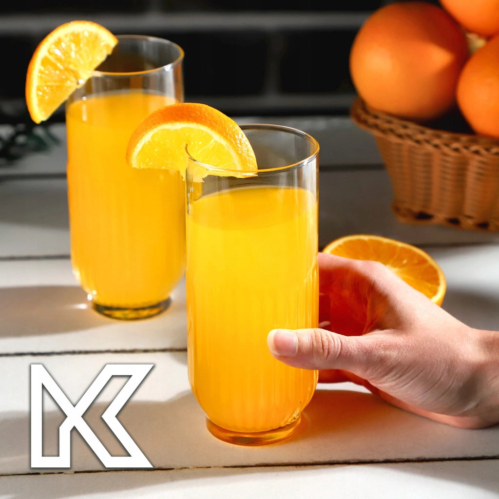 Bicchieri KADAX per bevande e succhi di frutta, set da 6 bicchieri alti, 395 ml