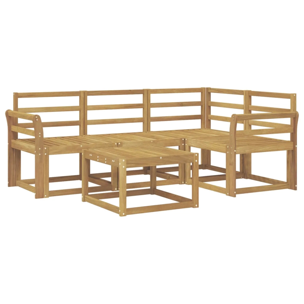Set di divani da esterno 5 pcs Bianco 59 x 59 x 37 cm 3387593