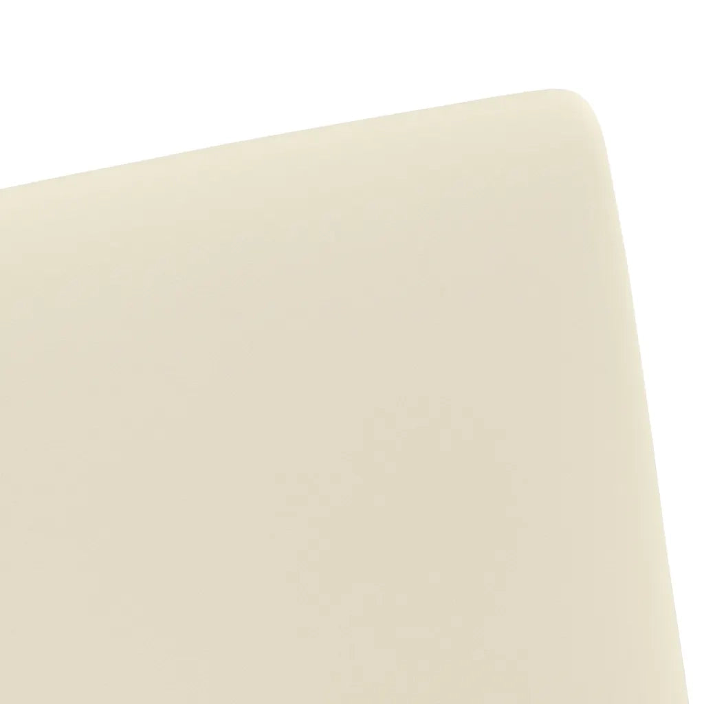 Sedie da Pranzo con Ruote con ruote 2 pcs Crema 57 x 66 x 94 cm 42017817