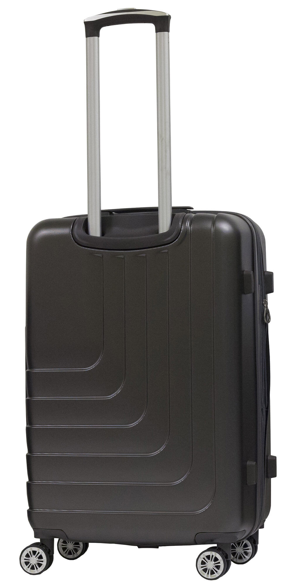 Set 2 Valigie Trolley Rigide in ABS 4 Ruote TSA Ravizzoni Titanio Grigie