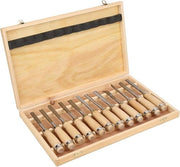 Set di utensili per la lavorazione del legno - 12 pezzi - set di utensili per la lavorazione del legno - contenitore di conservazione per principianti