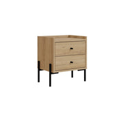 Comodino in legno "Malta" - 45 x 35 x 52 cm - Marrone chiaro