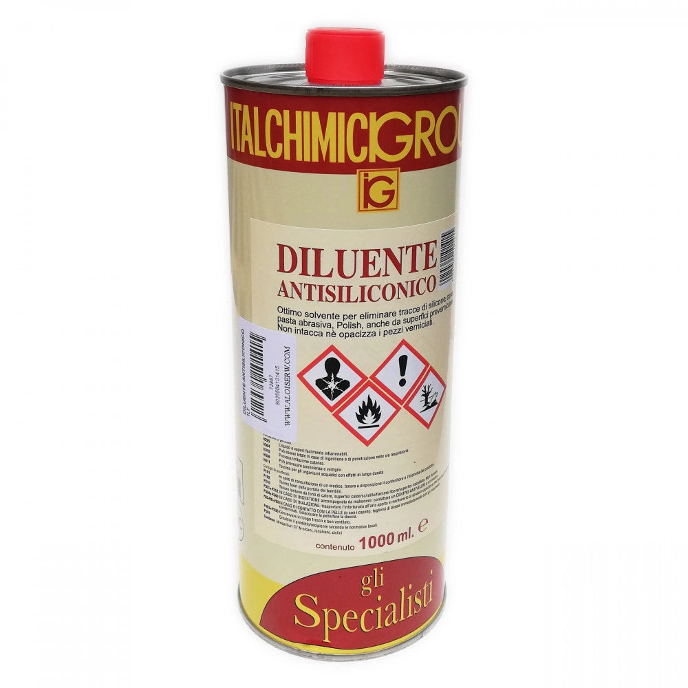 Italchimici 1lt solvente antisilicone asporta cere e siliconi idoneo all'uso in carrozzeria