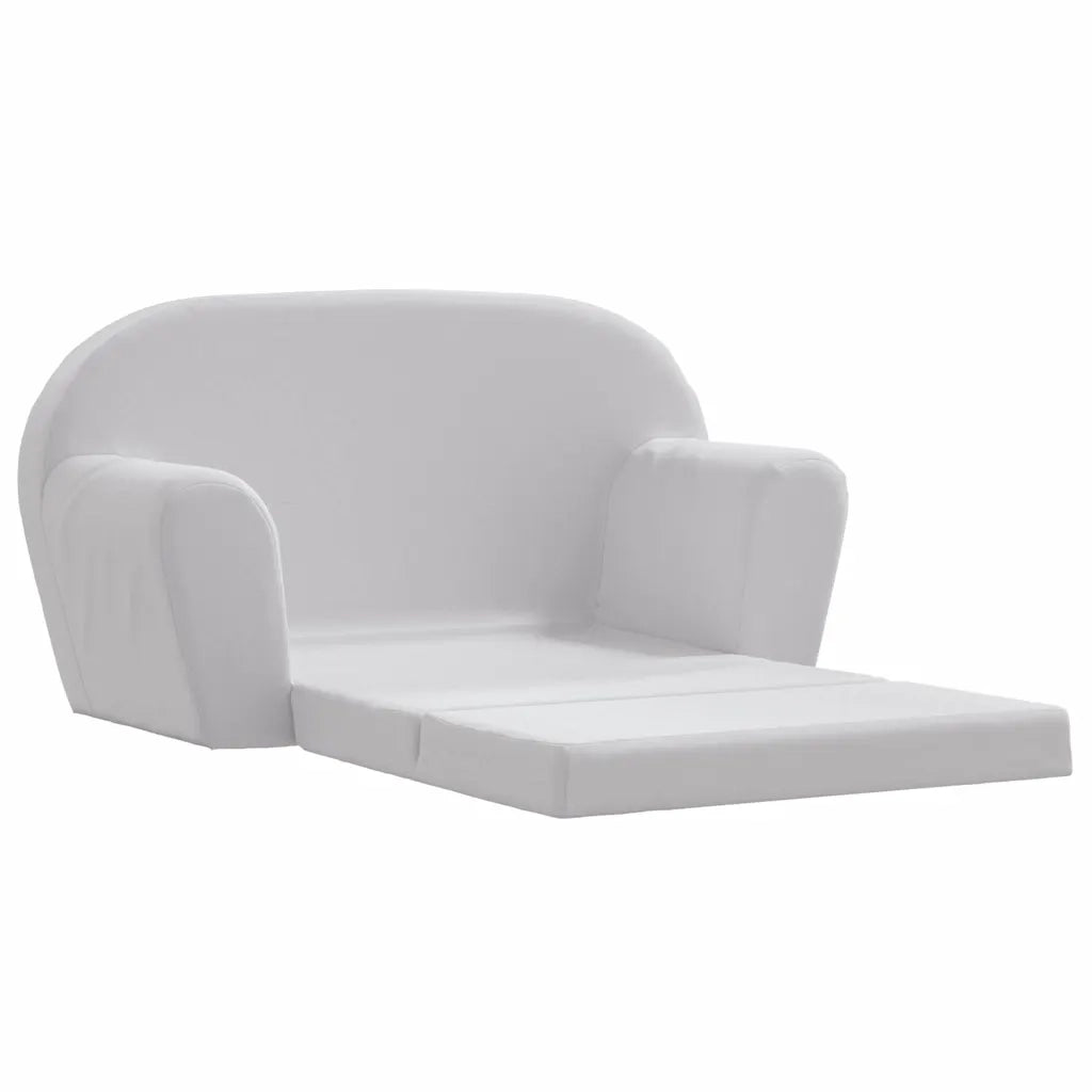 Poltrona-Divano Sedia-Poltroncina Letto per Bambini Grigio Chiaro