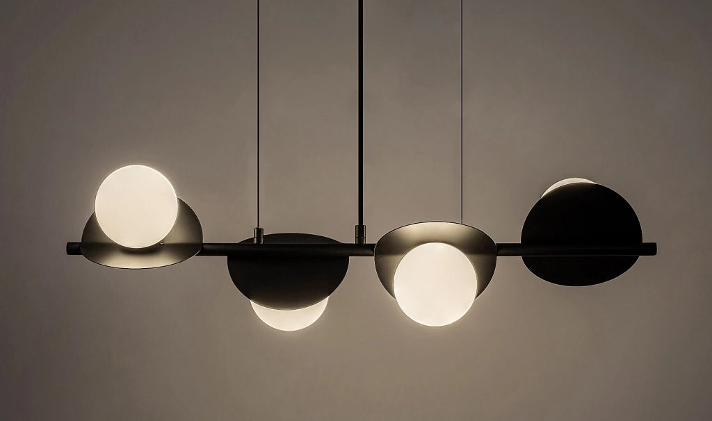 Lampada a sospensione industriale nera 4xG9 Jules Rabalux