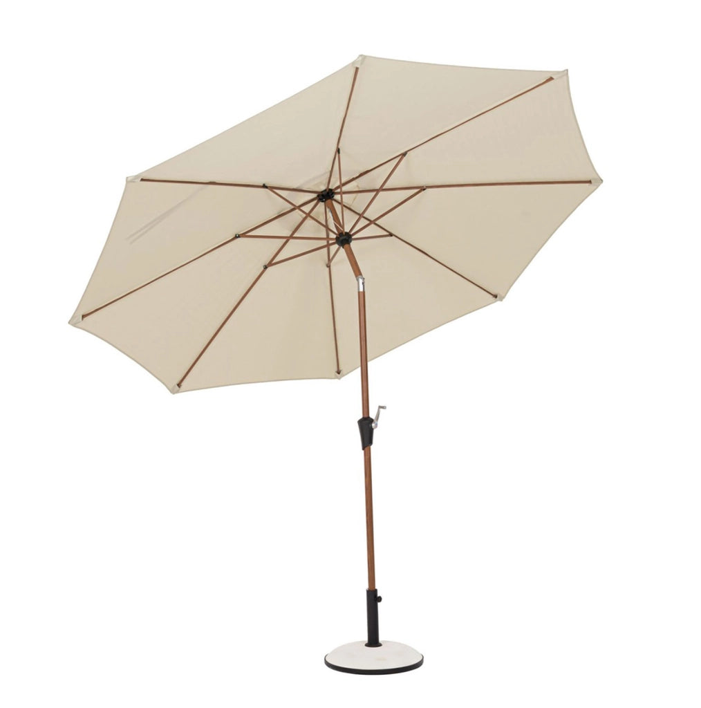 Ombrellone da Giardino con Snodo 8 Stecche Ø300x246h cm Telo in Poliestere Palinuro Naturale