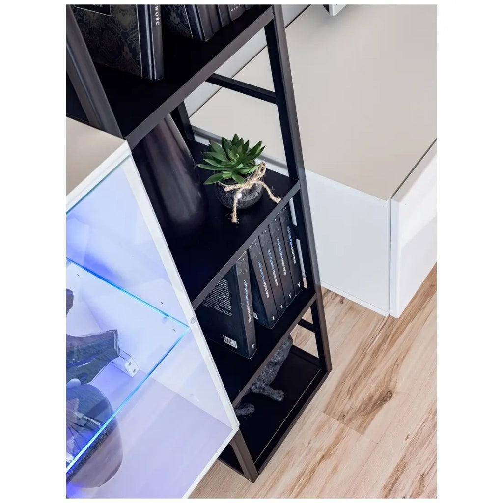 Scaffale colonna collezione SWITCH - Struttura in metallo nero - stile industriale