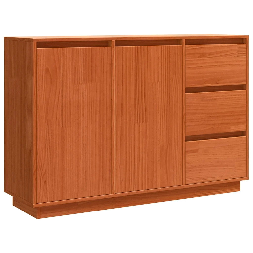 Credenza-Buffet-Armadio da cucina Rovere Marrone 111 x 34 x 75 cm Pino massello
