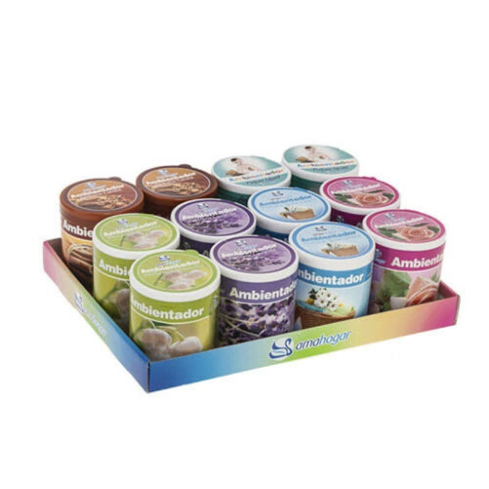 Trade Shop - Set 12 Deodoranti Barattolo Profumo Ambiente Assorbi Odori Varie Fragranze -