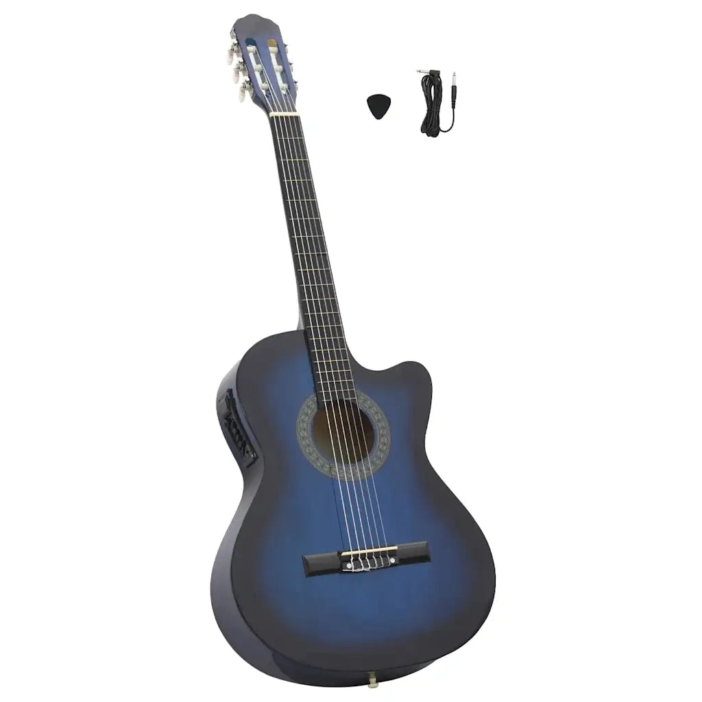 Chitarra Classica Western con Equalizzatore e 6 Corde Blu 70140