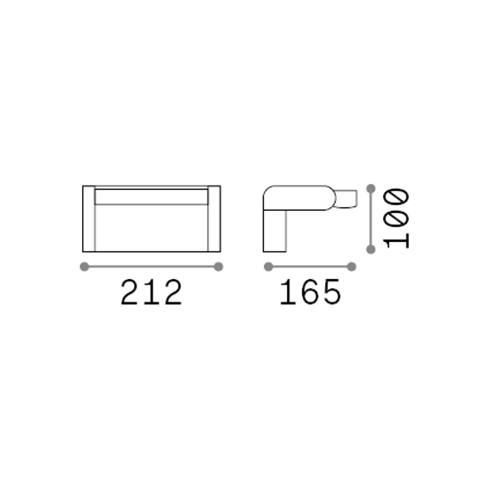 Applique Moderna Swipe Alluminio Nero Led 20,5W 3000K Luce Calda