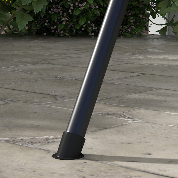 Dondolo 3 Posti con Tettuccio Regolabile 172x110x153 cm in Acciaio e Poliestere Grigio