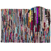 Tappeto di pezza Multicolore con cotone 160 x 230 cm rettangolare intrecciato a mano Boho orientale