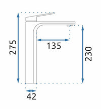 Rubinetto Da Lavabo Rea Marco Black Matt High