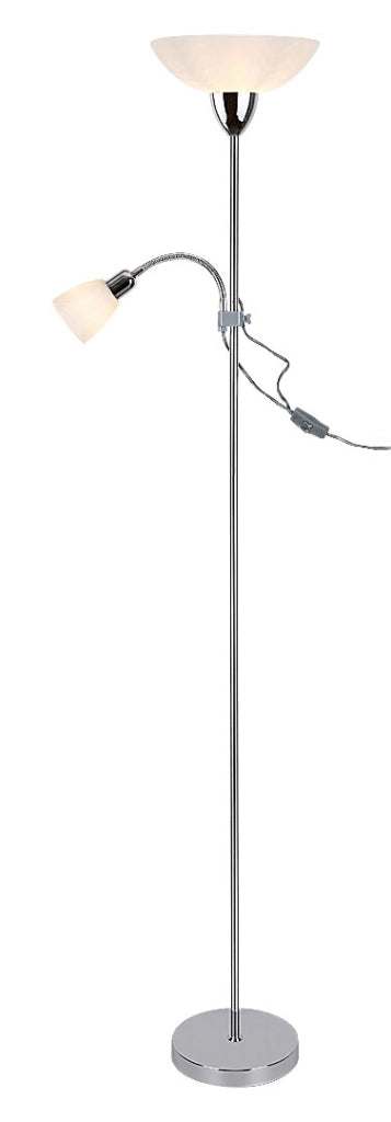 Lampada da terra Rabalux Diana cromo E27/E14 con lettura