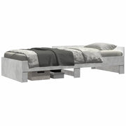 Letto singolo | Letto per adulti | Struttura letto con testata Grigio Cemento 80 x 200 cm