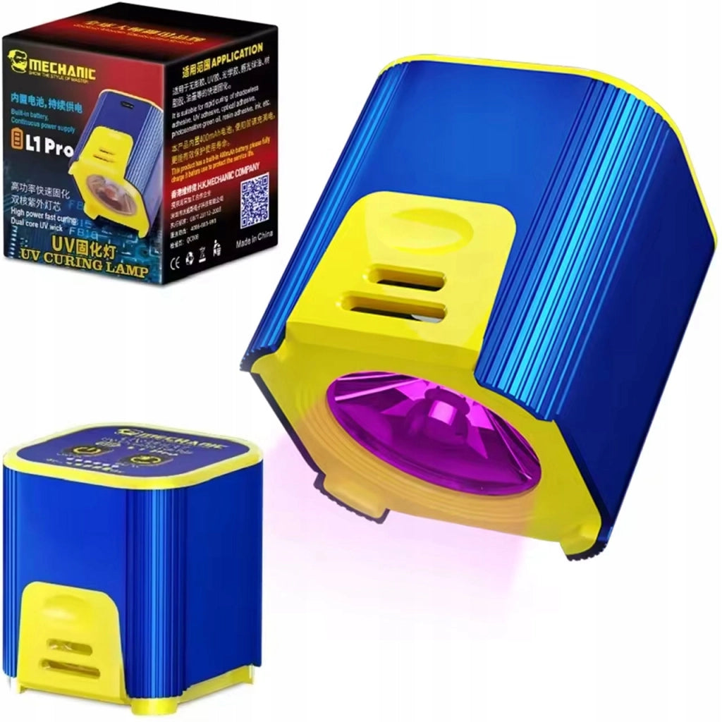 Luce UV LED Portatile Mechanic L1 Pro – 5–7W, 395 nm | USB-C + Batteria 300mAh | Timer 30s/60s/Continuo