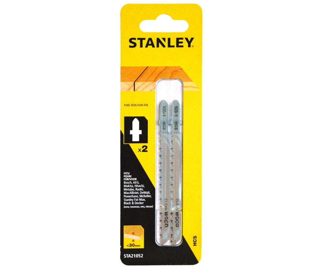 SET 2 LAME FRESATE PER SEGHETTO ALTERNATIVO PER LEGNO- - mm.100x3.0 medio (STA21052) - 1 blister STANLEY