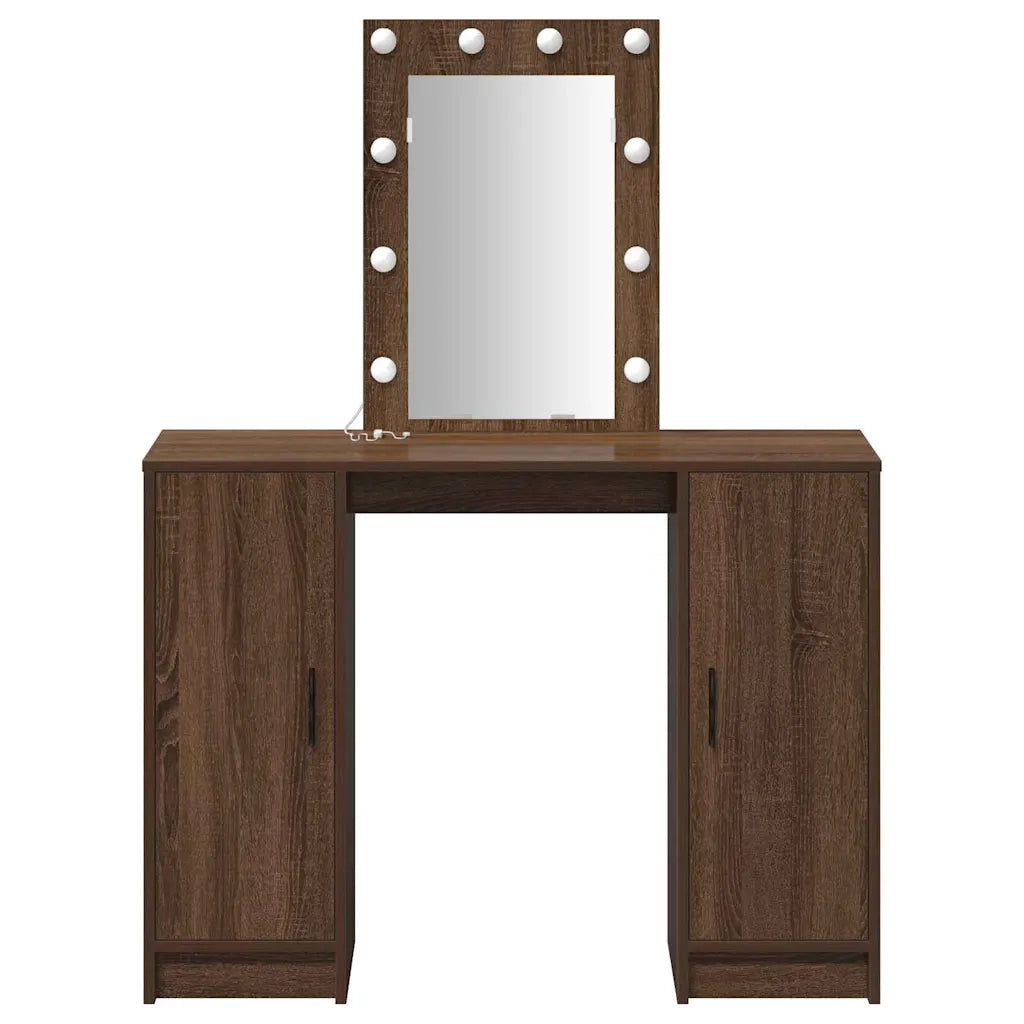 Toeletta | Tavolo da Trucco Marrone 102 x 33 x 135 cm Legno multistrato