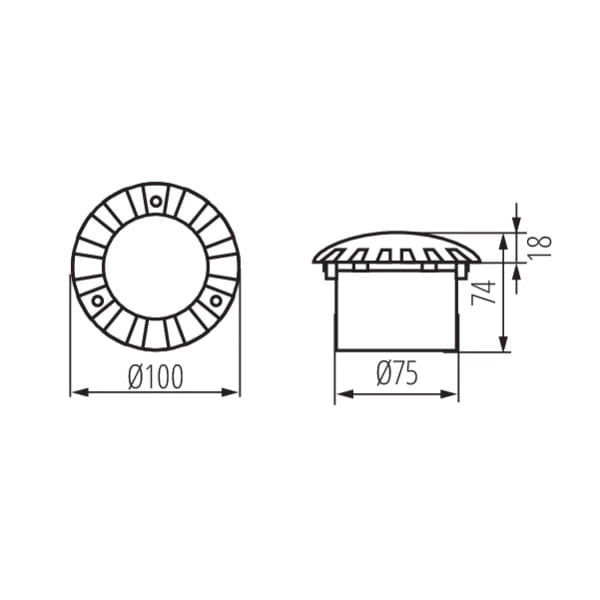 Faretto incasso terra Kanlux ROGER 7280 LED 6500K IP66