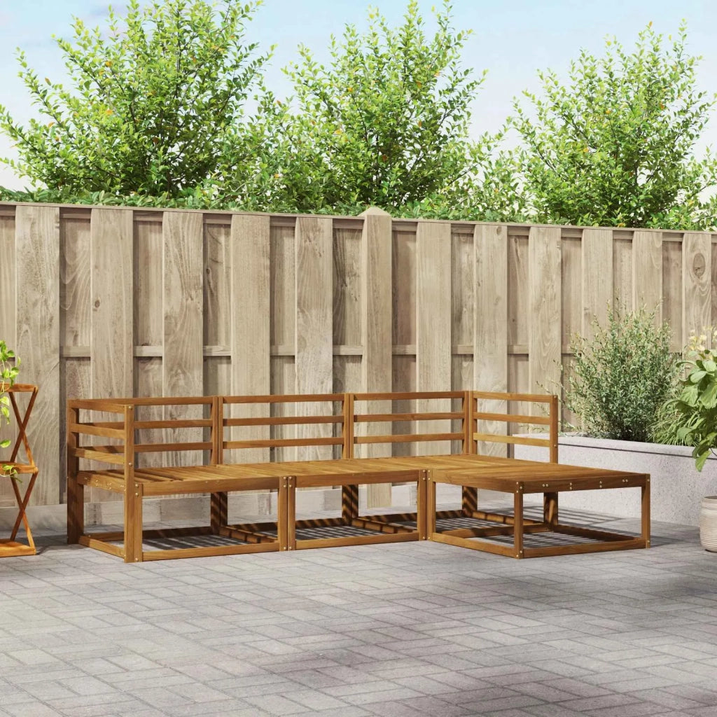 Set di divani da esterno 4 pcs Naturale