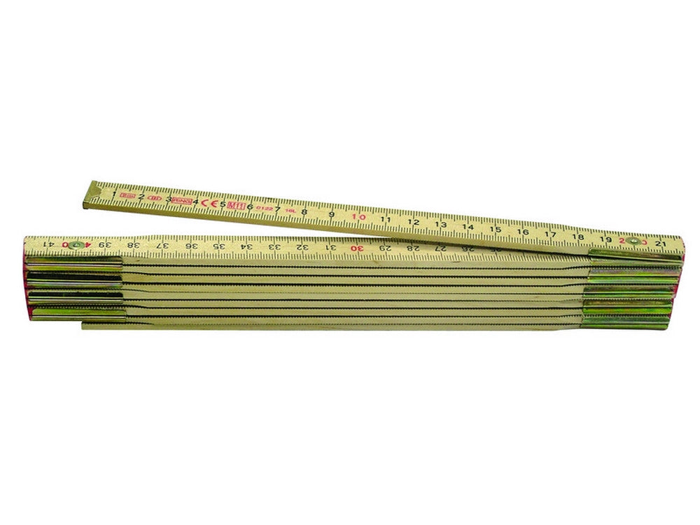 12pz doppiometro in legno naturale  lunghezza mt.2 cod:ferx.vit8851