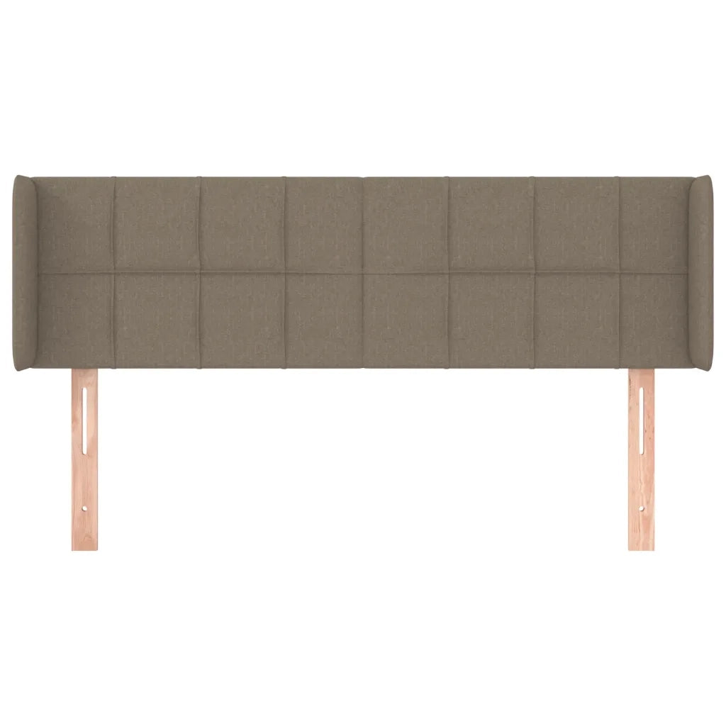 Testiera ad Orecchio Tortora 147x16x78/88 cm in Tessuto