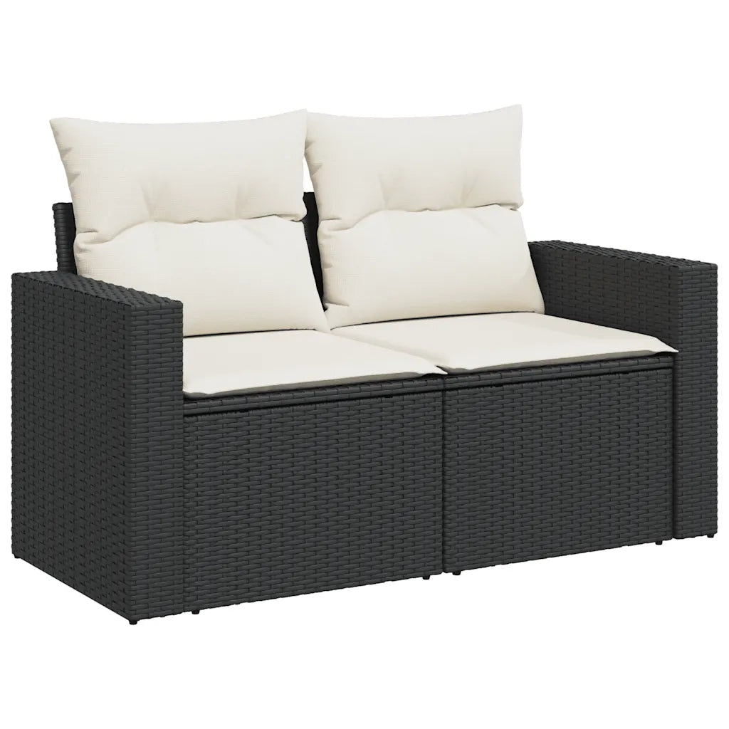 Set Divani da Giardino con Cuscini 8 pz Nero in Polyrattancod mxl 115568