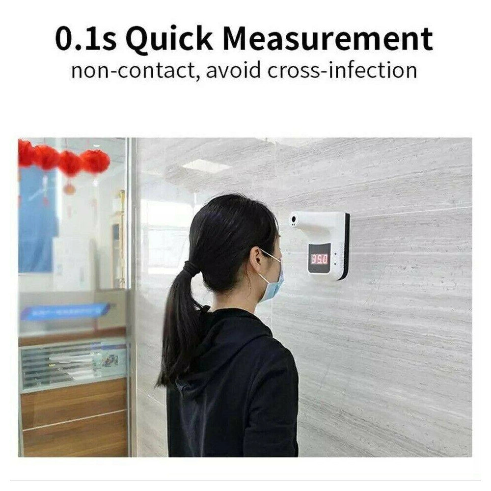 Trade Shop - Termoscanner Ir Infrarossi Termometro Digitale Autonomo Da Parete Muro Febbre -