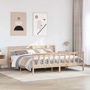 Letto senza Materasso 180x200 cm in Legno Massello di Pino 3306586