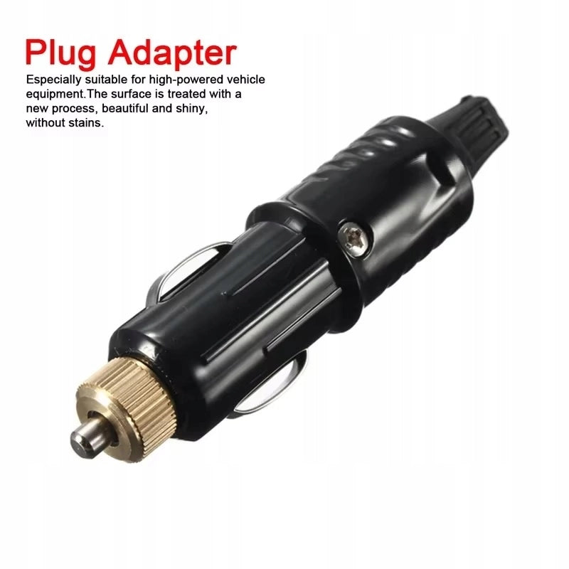 Spina Accendisigari Auto 12/24V 20A con Fusibile – Alta Qualità, Plastica Resistente | Dimensioni 75x20 mm, Peso 23 g