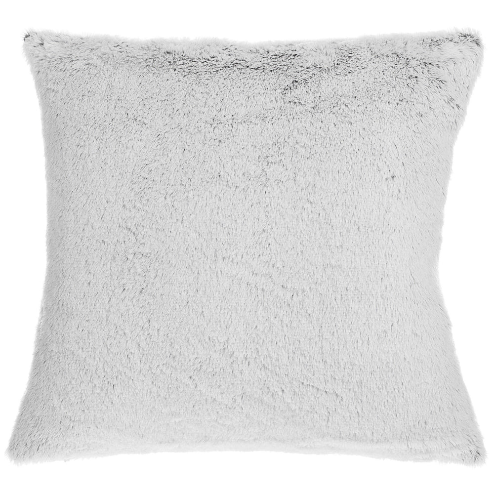 Set di 2 cuscini decorativi in finta pelliccia grigia 45 x 45 cm Accessori decorativi bifacciali