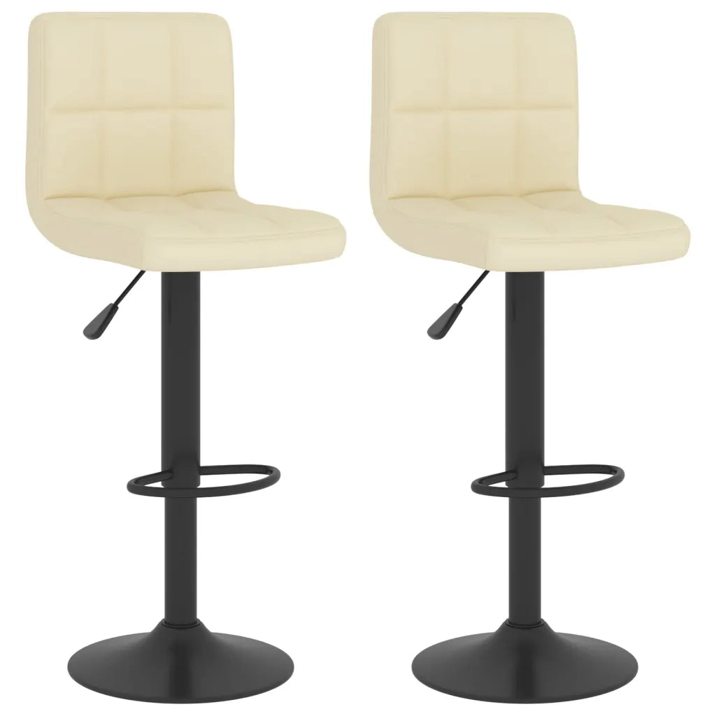Sgabelli da Bar 2 pz Crema in Tessuto cod mxl 73668