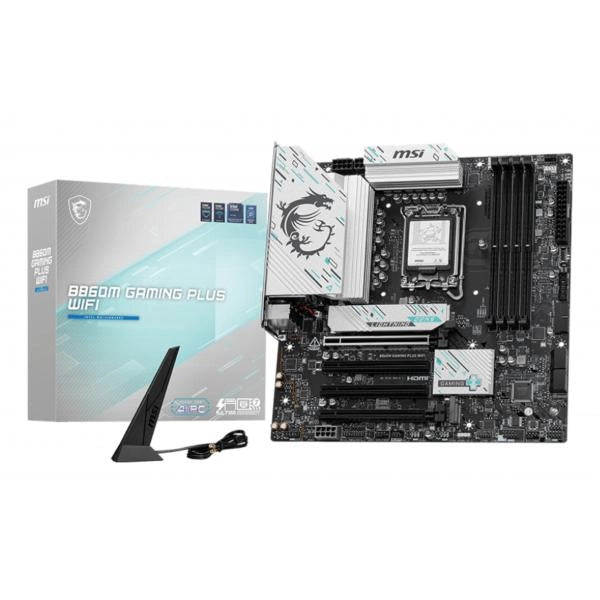 MSI MB B860, B860M GAMING PLUS WIFI, LGA 1851, m-ATX DDR5, 1PCI-Ex16, 1PCI-Ex4, 2PCI-Ex1, 4SATA3