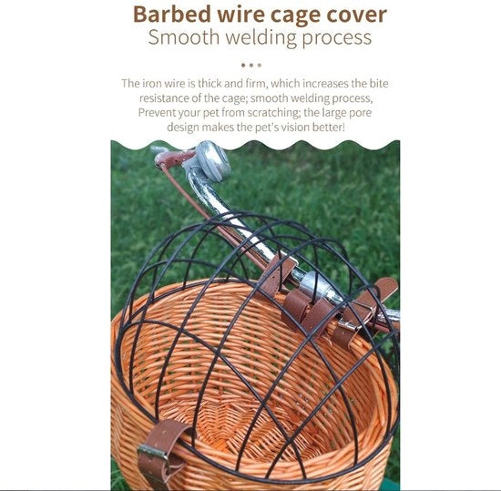 Porta bicicletta in rattan - Porta bicicletta davanti casa - Porta bicicletta per animali - Porta bicicletta impermeabile - Porta bicicletta 30*25cm - Facile da installare