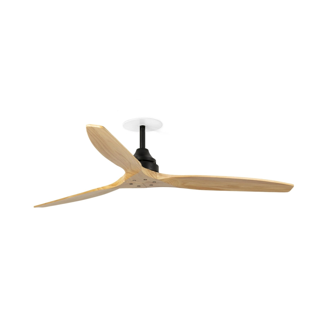 FARO Ventilatore a soffitto incasso Alo DC Nero Opaco Acciaio 6 velocita funzione inversa soffitti inclinati modello FARO-33718DCR