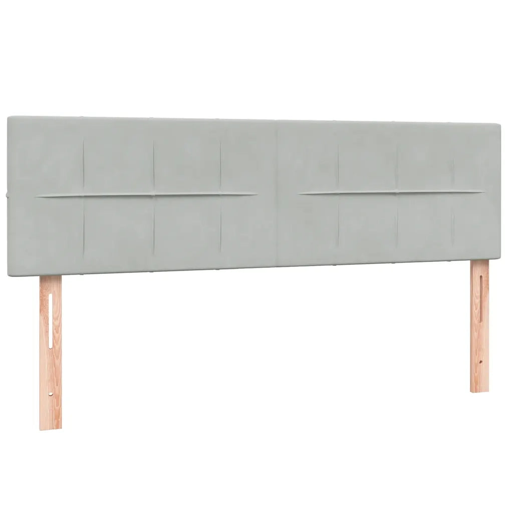 Giroletto a Molle con Materasso Grigio Chiaro 160x220cm Velluto 3318159