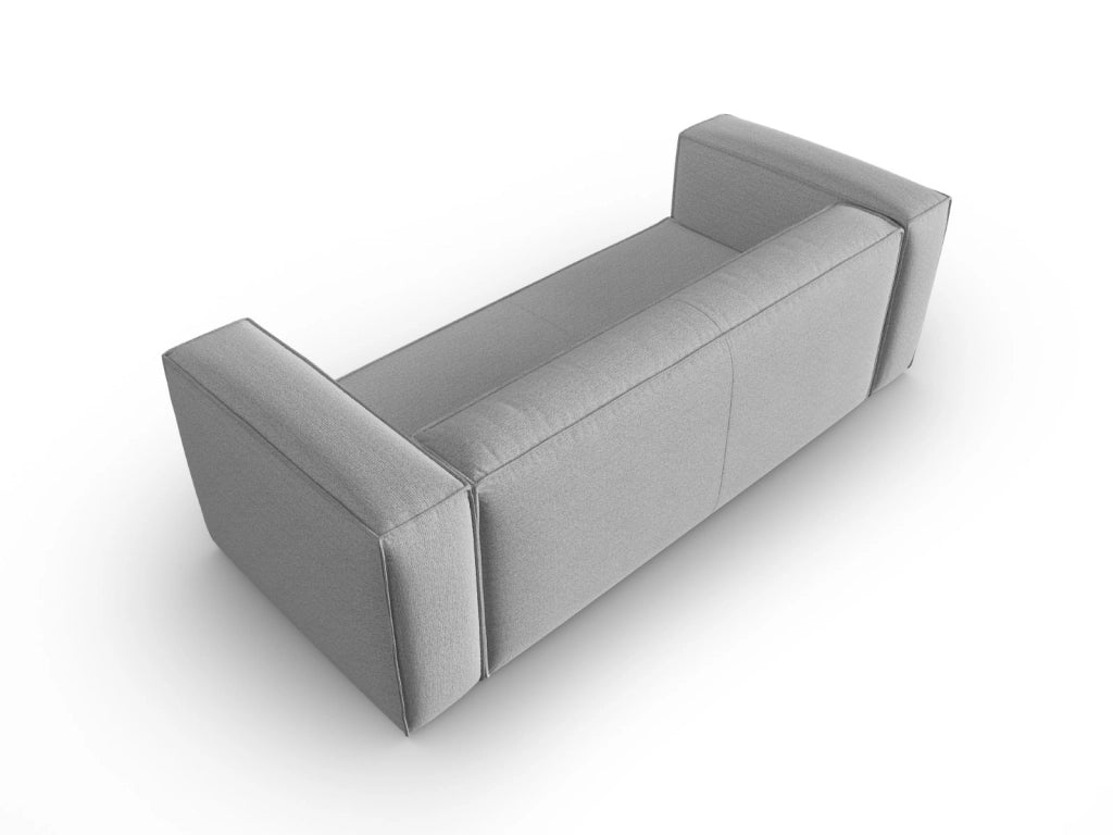 Cosmopolitan Design - Divano "Mackay" 3 posti in velluto strutturato grigio 