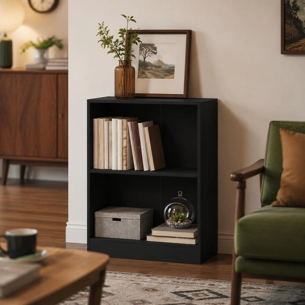 Bookshelf Black 60x24x76 Cm Wood Composite