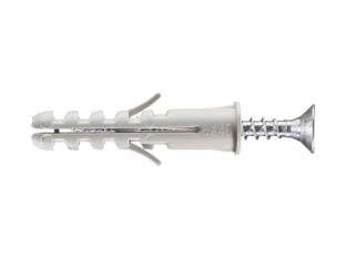 TASSELLO IN NYLON CON VITE TSP PZ BORDATO PA 6 ESB/VA- - ø mm.8x40 - 50 pezzi ELEMATIC